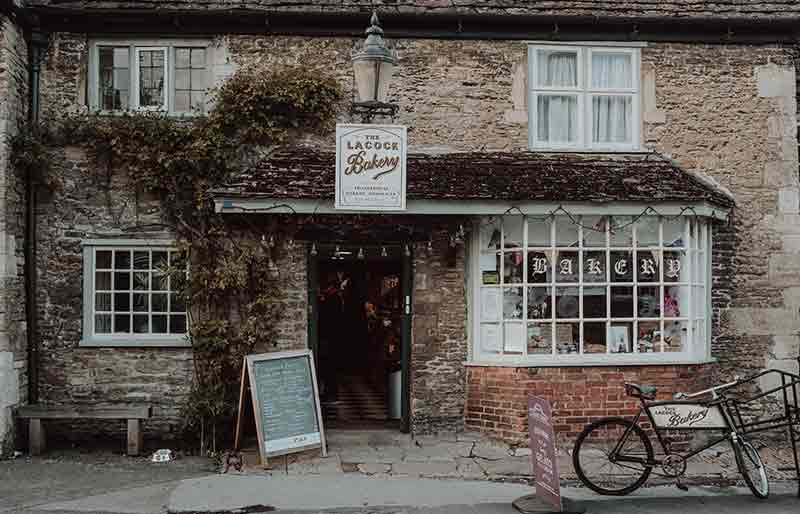 The picturesque stone-built cottage bakery.
