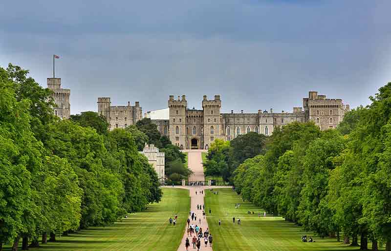 The Castle at the end of the Long Walk in summer.